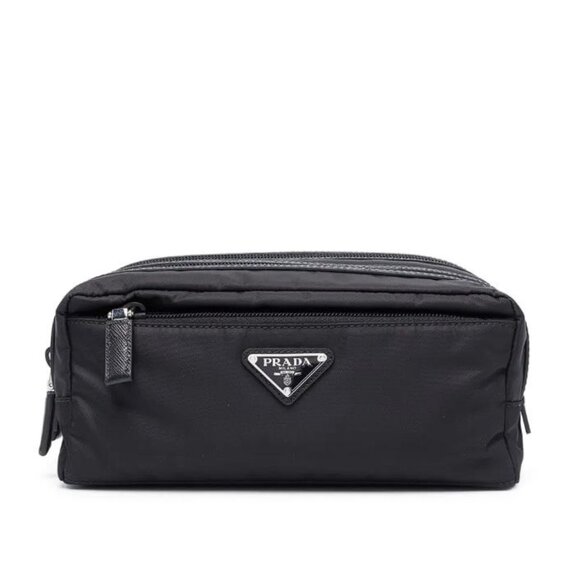 PRADA Black Re-Nylon Travel Pouch - Picture 1 of 15